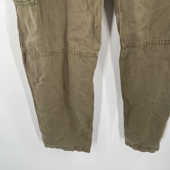 BELLA DAHL Sienna Pants Size 31 NWT Rolled Cargo Linen Blend Jogger Green Casual - Picture 13 of 16